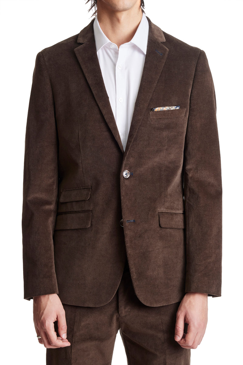 Dover Notch Jacket - slim - Sergeant Brown Cord