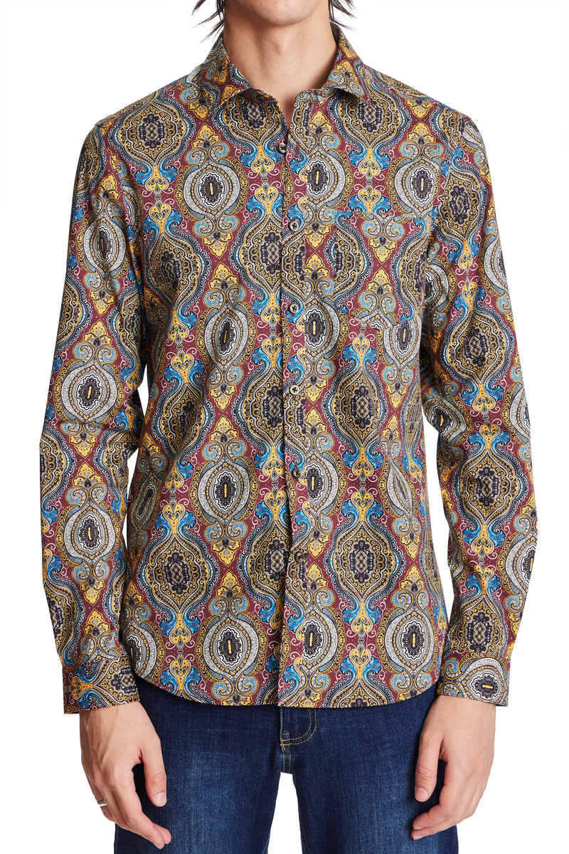 Samuel Spread Collar Shirt - Vintage Paisley – Paisley & Gray