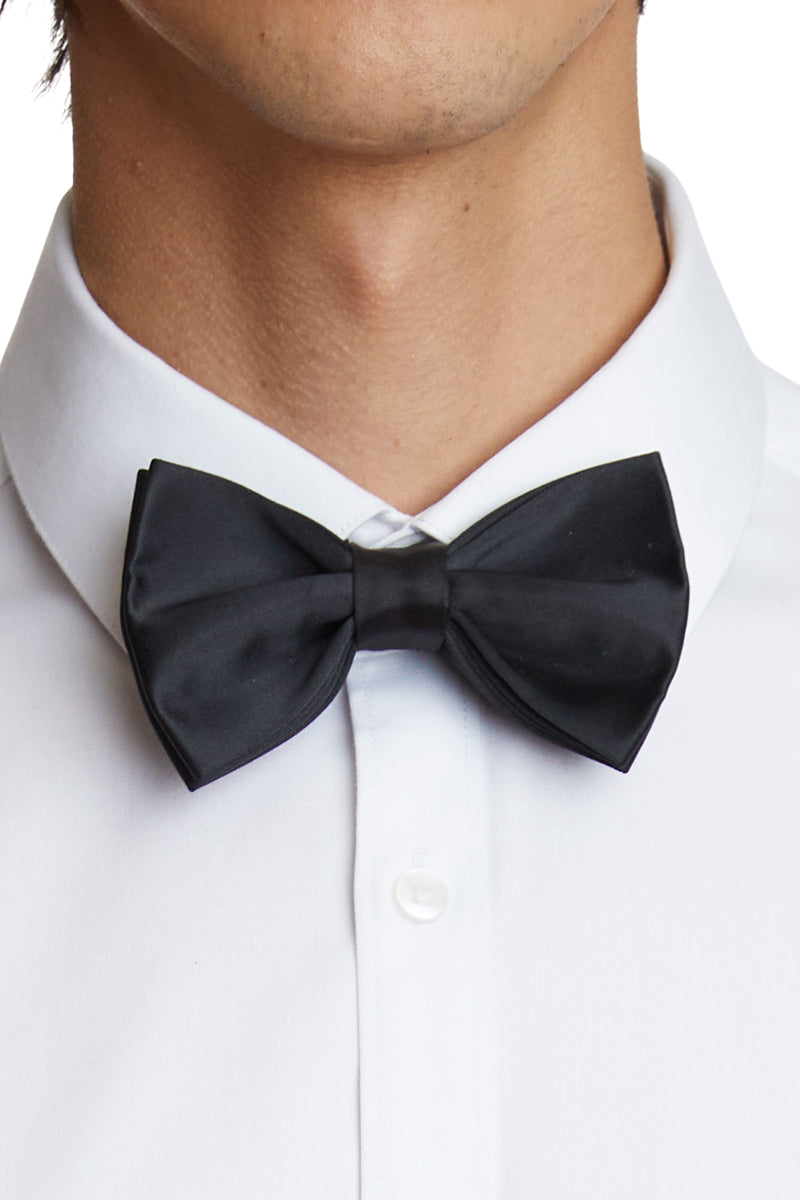 Bradley Bow Tie - Black Satin – Paisley & Gray