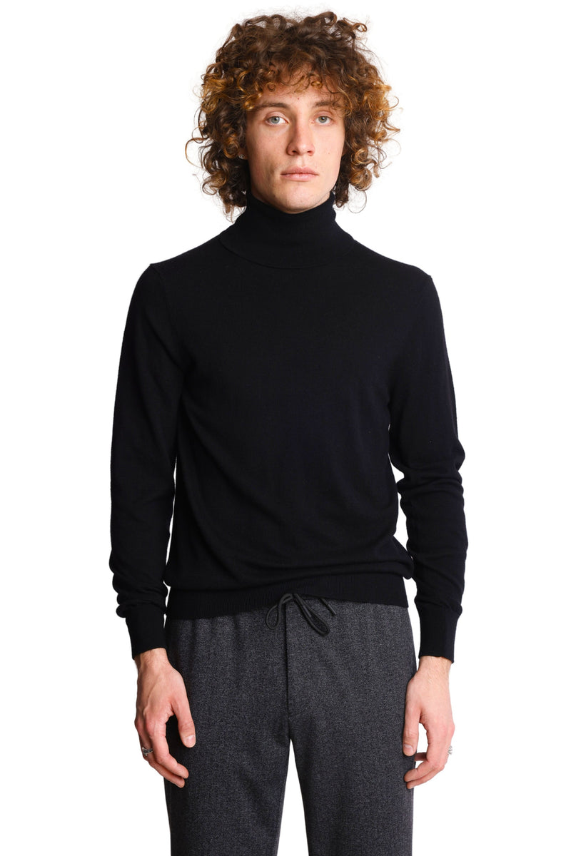 Paisley Gray Luxe Fine Gauge Turtleneck Black XXXL