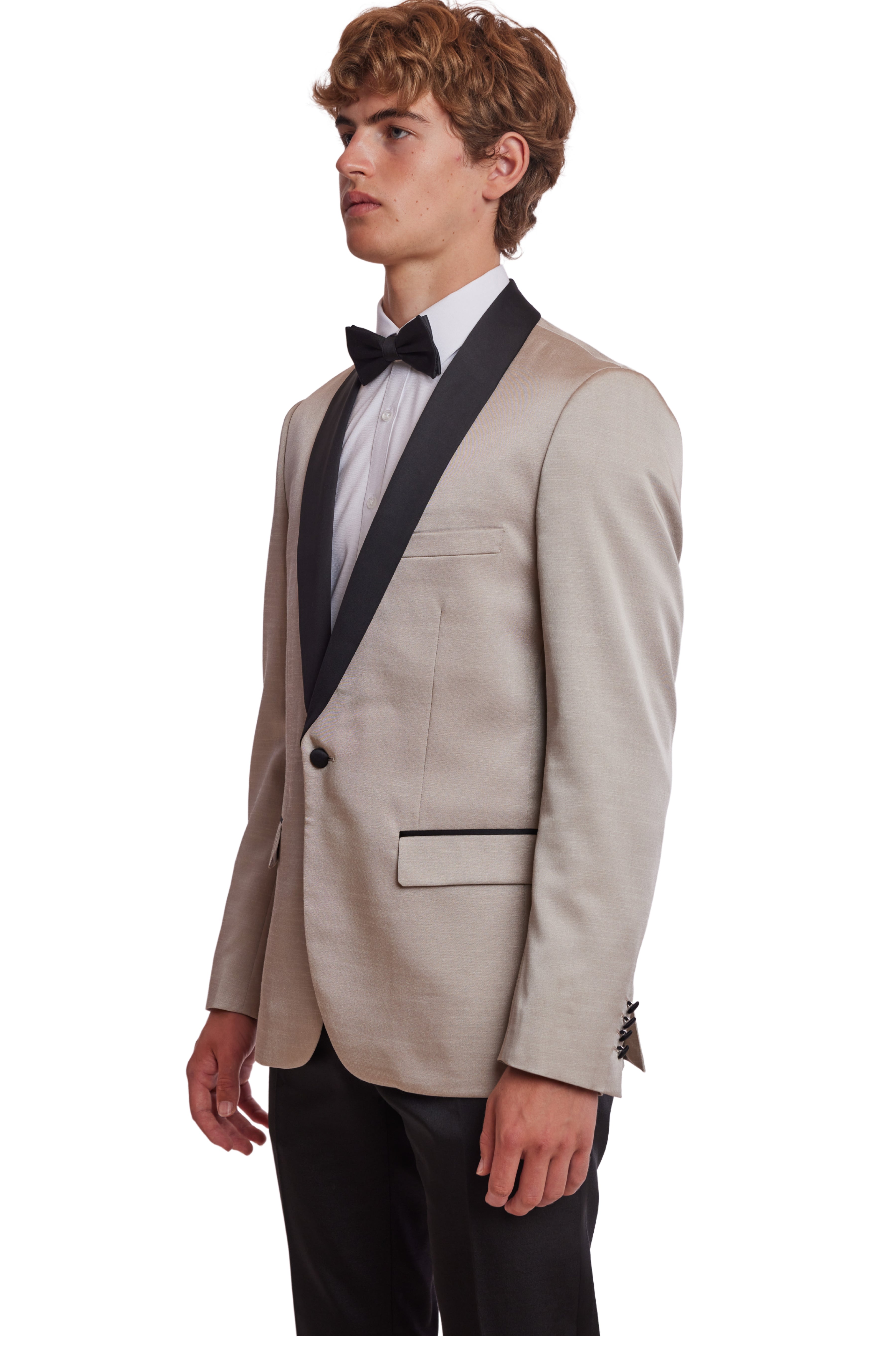 Regent Shawl Tux Jacket - slim - Sable Beige & Black