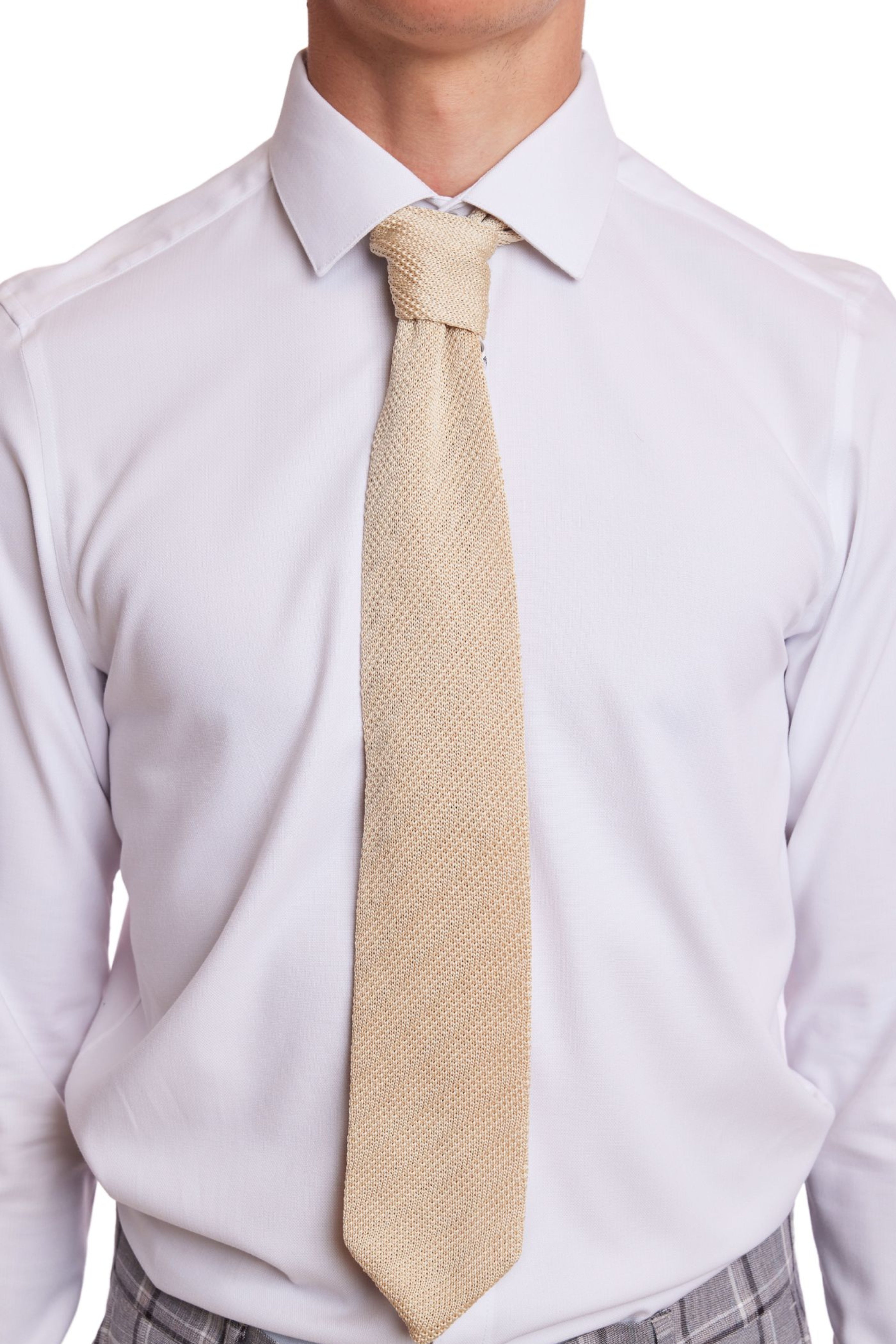 Stanley Knit Tie - Cream