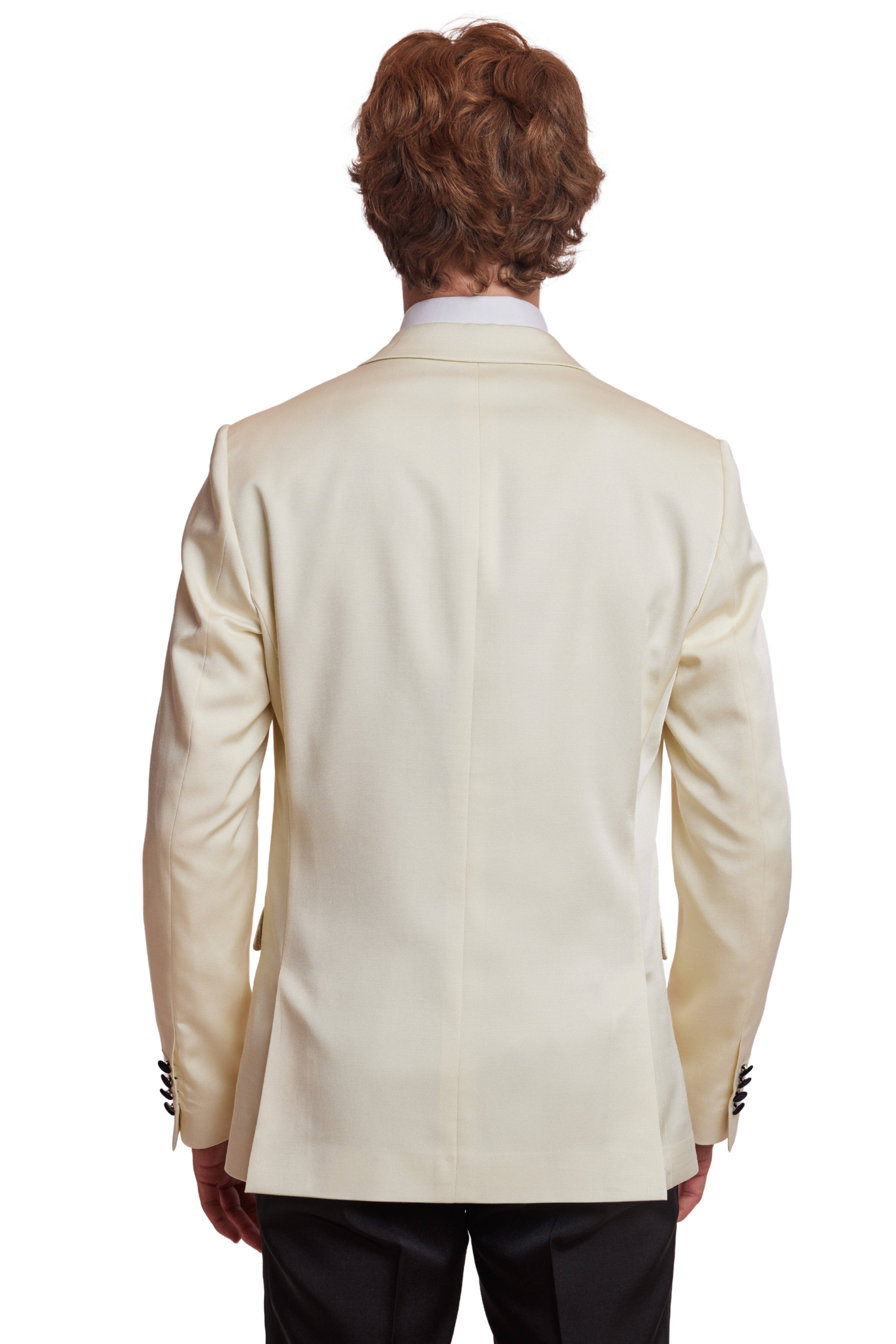 Grosvenor Peak Tux Jacket - slim - Ivory & Black