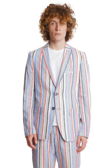  Dover Notch Jacket  - slim - Pink Blue Stripes