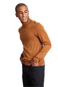  Luxe Fine Gauge Turtleneck - Caramello