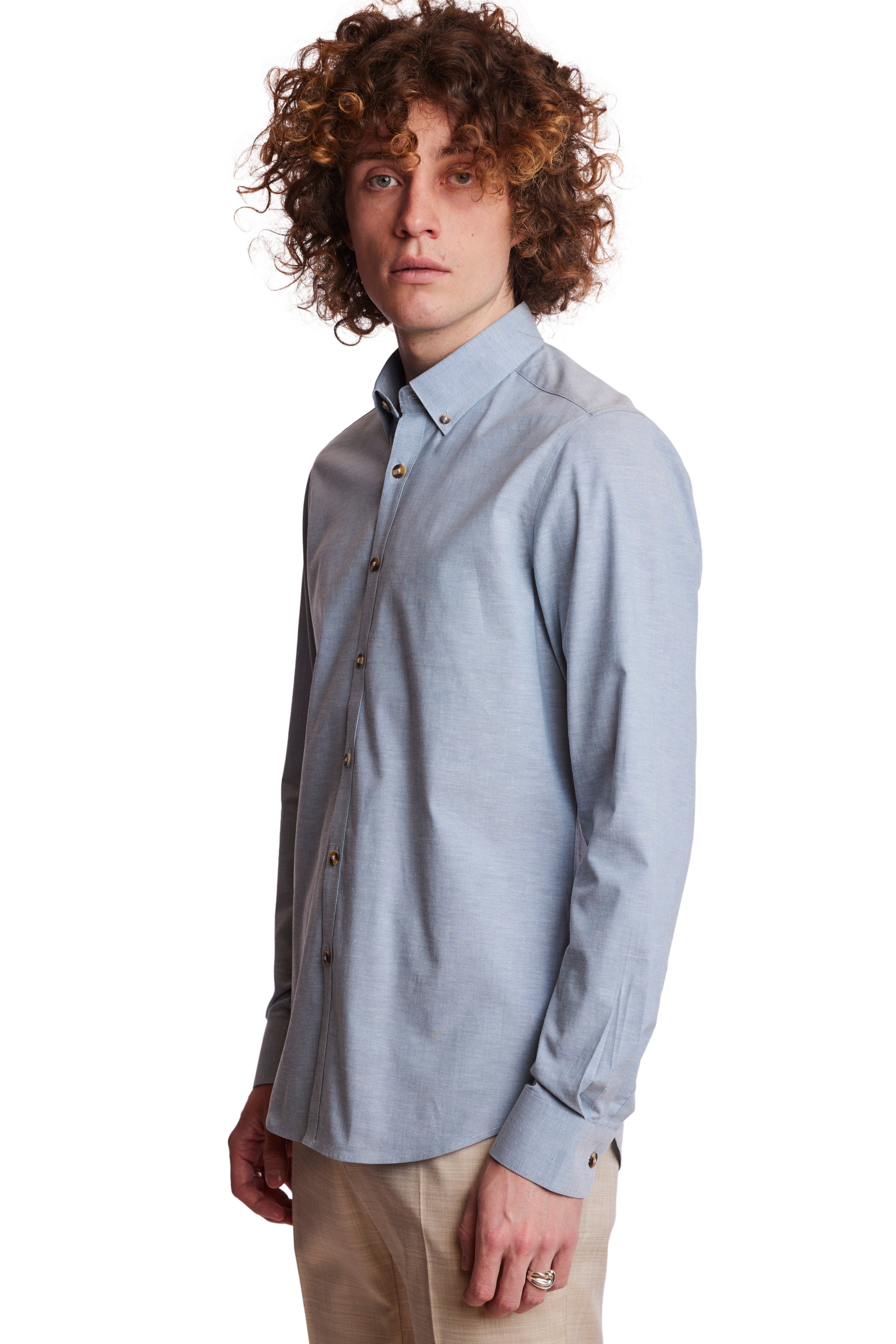 Brian Button Down Shirt - Blue Chambray