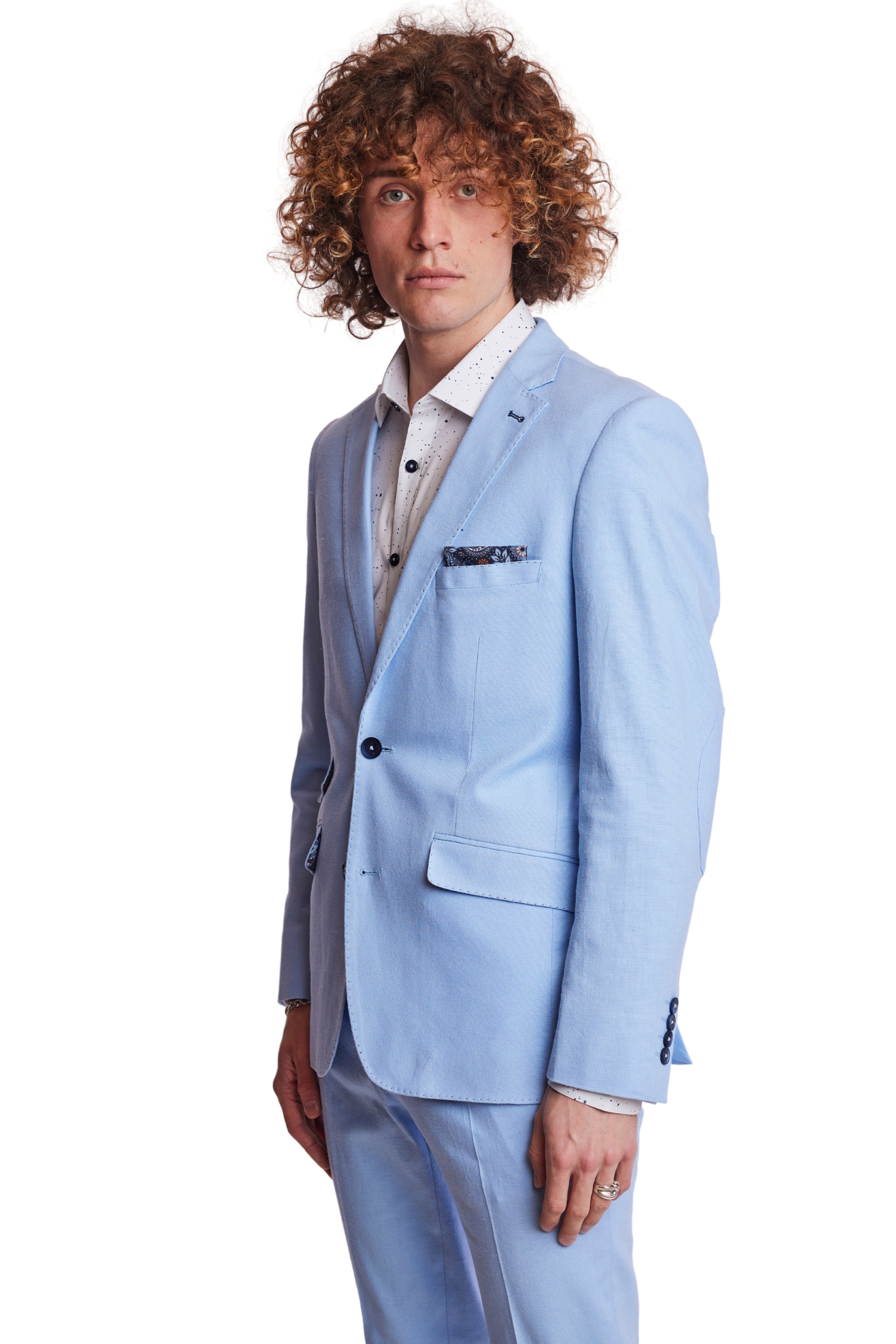 Dover Notch Jacket  - slim - Baby Blue