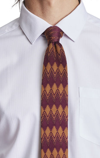 Stanley Lodge Knit Tie - Cherry Pecan