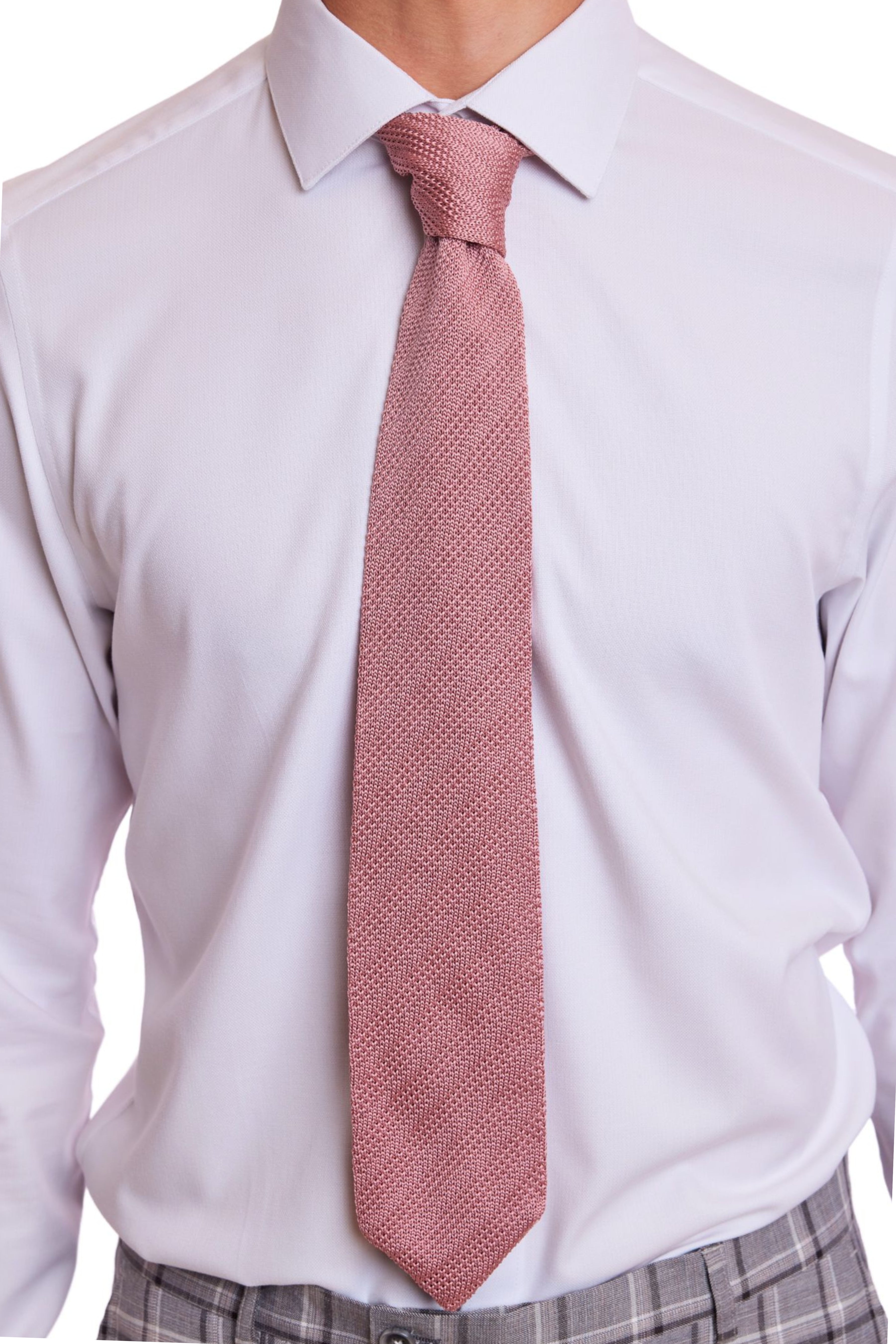 Stanley Knit Tie - Blush Pink