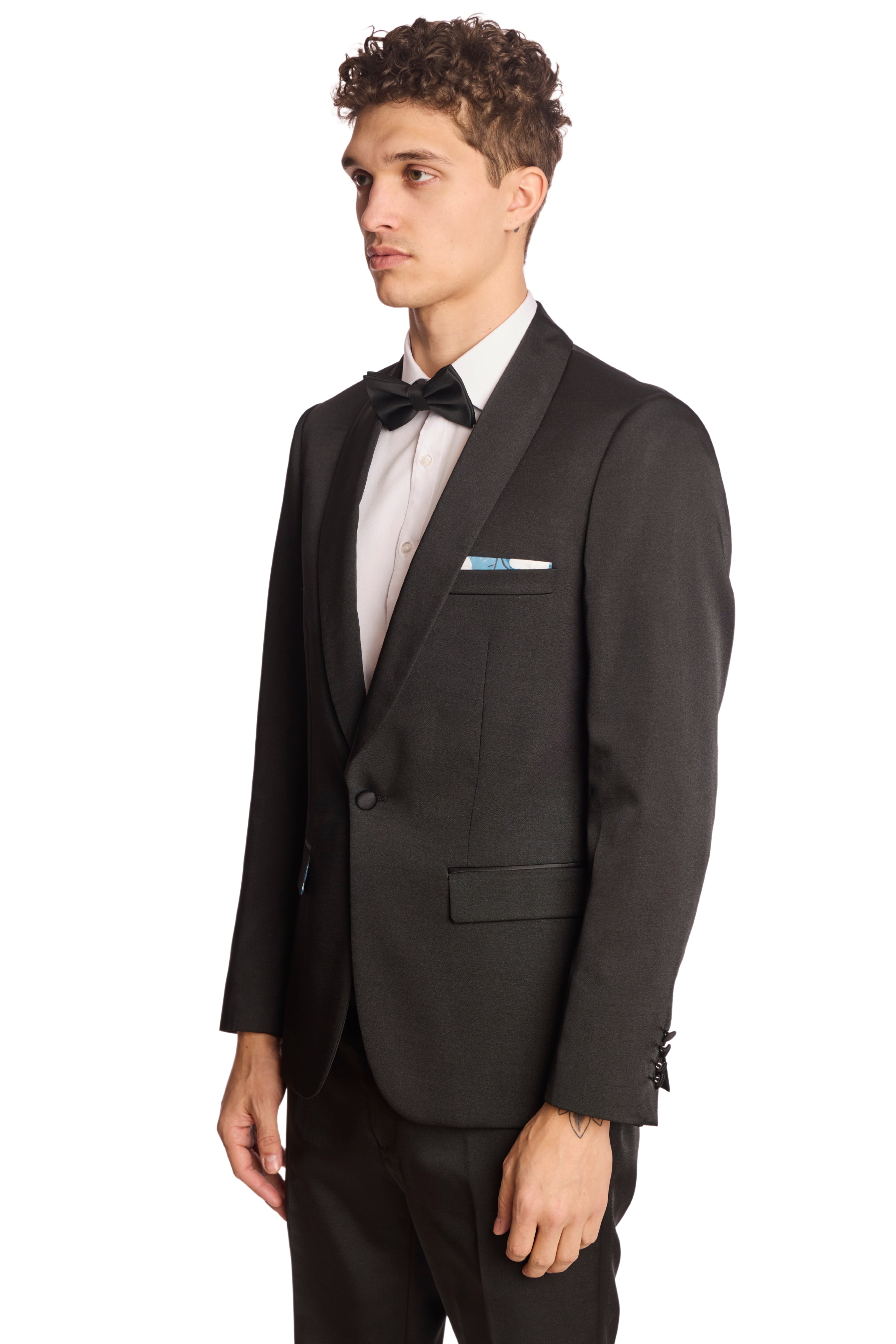 Regent Shawl Tux Jacket - slim - All Black