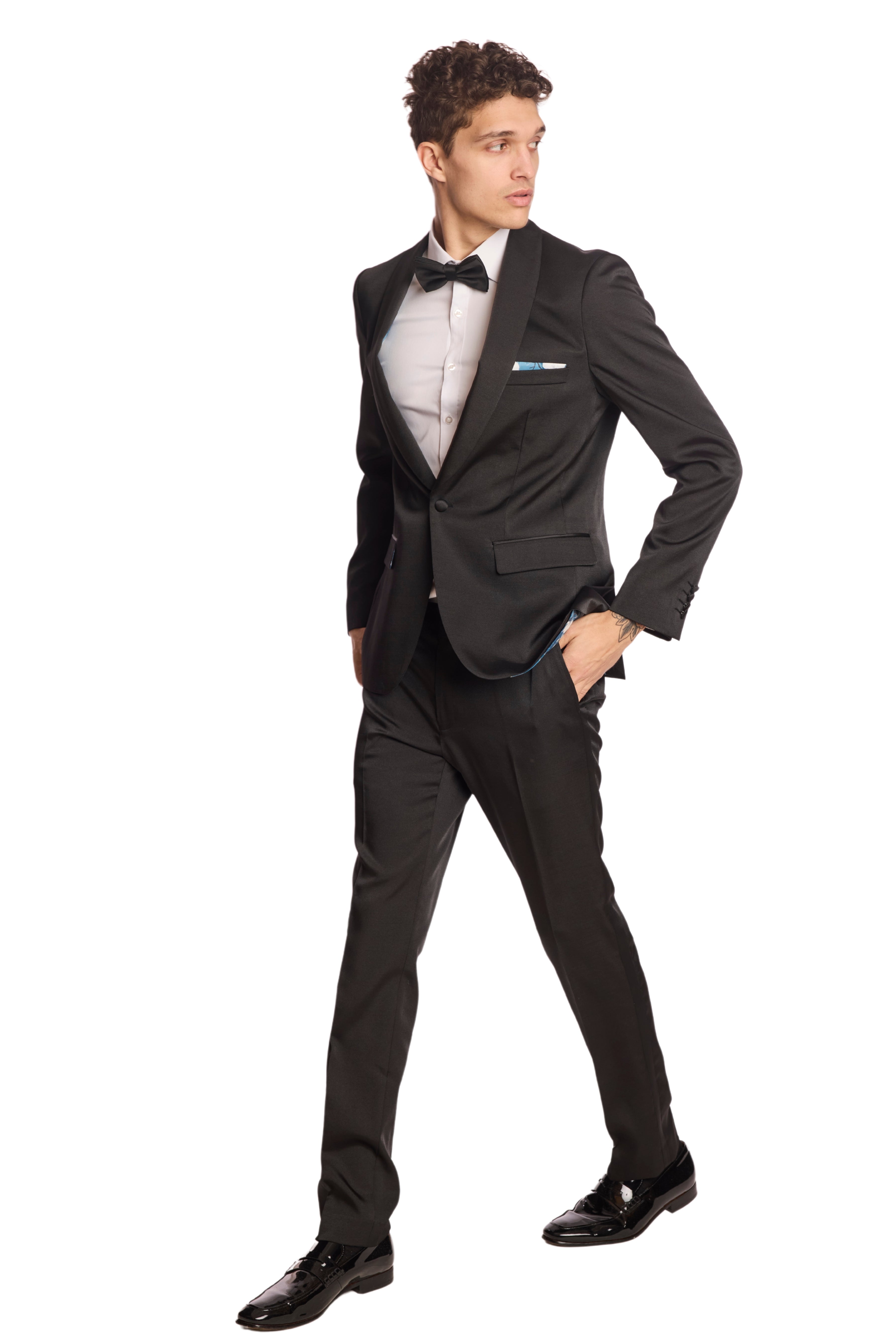 Regent Shawl Tux Jacket - slim - All Black