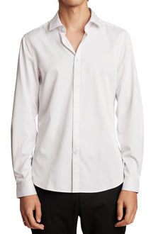  Samuel Spread Collar Shirt - Pearl White