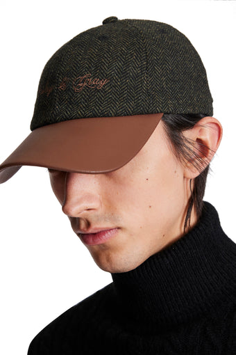 Colin Baseball Cap - Loden Herringbone