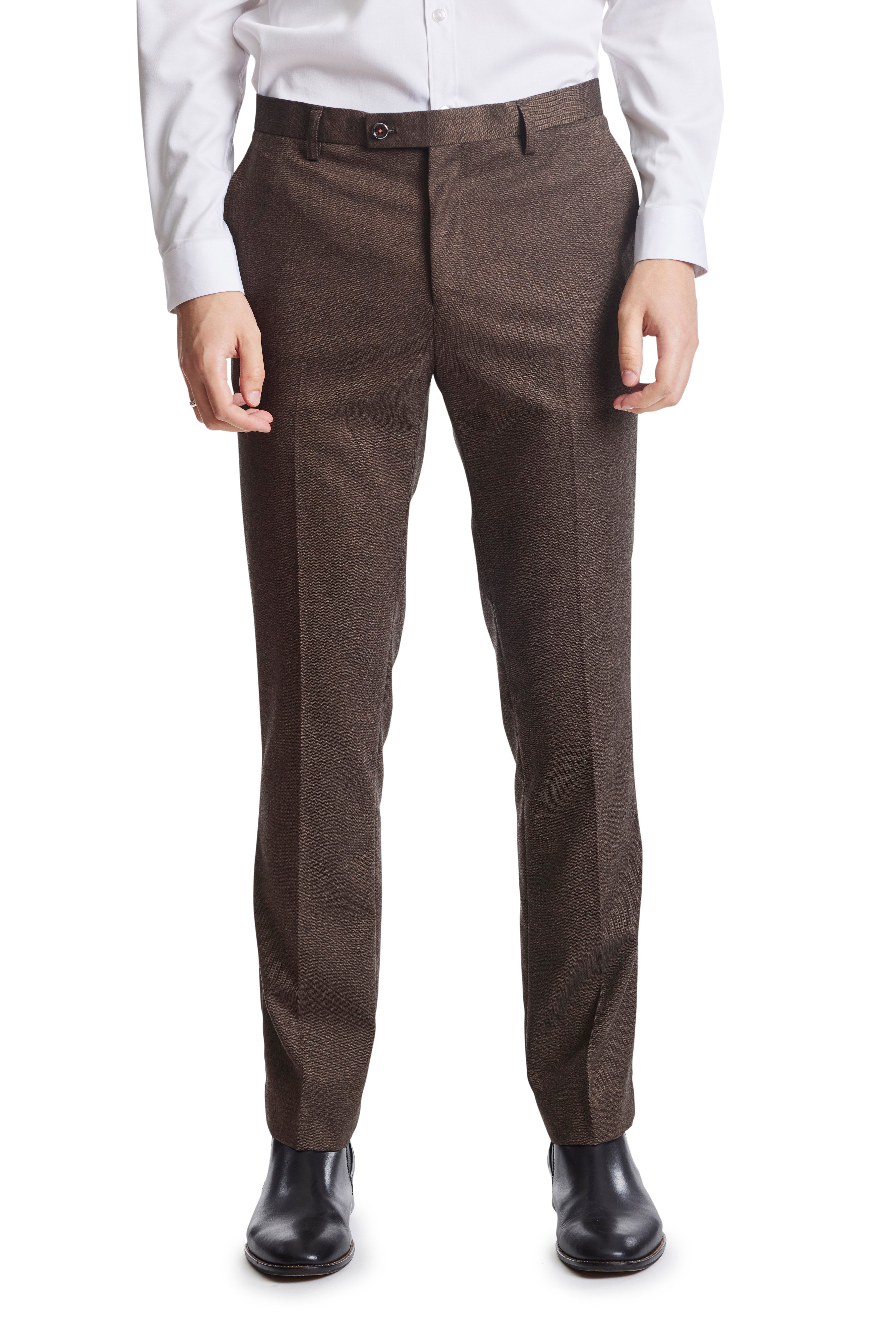 Men's Suit Nine Pants Wool Tweed Herringbone Slim Fit For Wedding Clas –  AnnaCustomDress