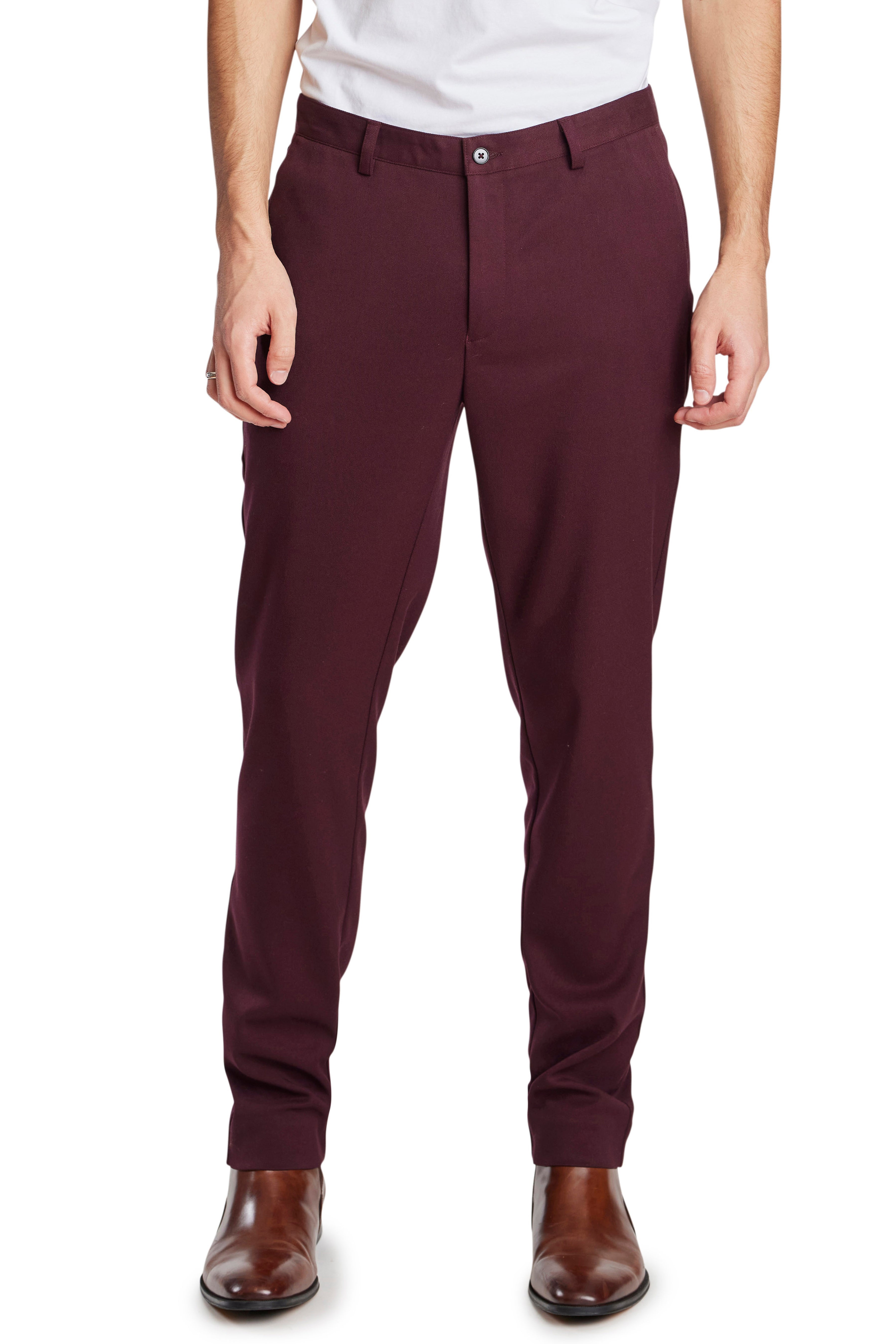 Buy Peter England Maroon Cotton Slim Fit Chinos for Mens Online @ Tata CLiQ