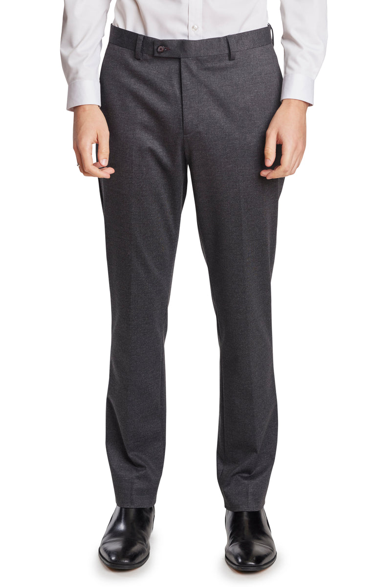 Downing Pkt Trim Pants - slim - Charcoal Knit – Paisley & Gray