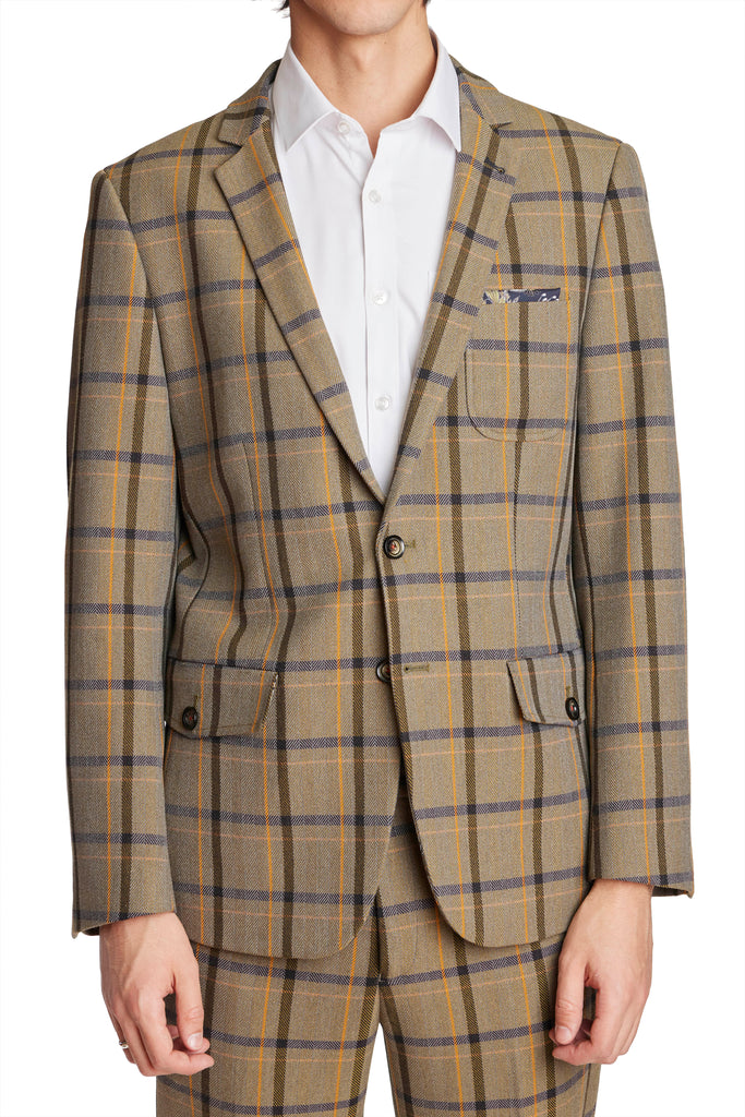 Bromley Notch Jacket - slim - Military Herringbone Plaid – Paisley