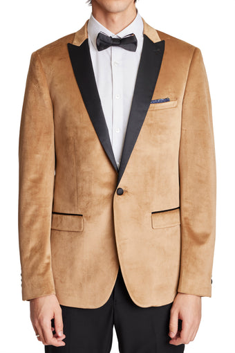 Grosvenor Peak Tux Jacket - slim - Golden Velvet