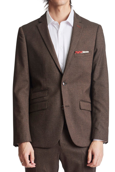 Dover Notch Jacket - slim - Coco Herringbone – Paisley & Gray