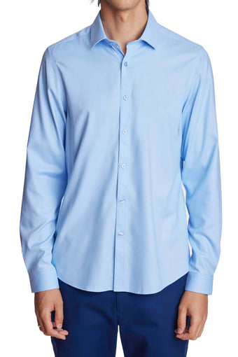 Samuel Spread Collar Shirt - Baby Blue