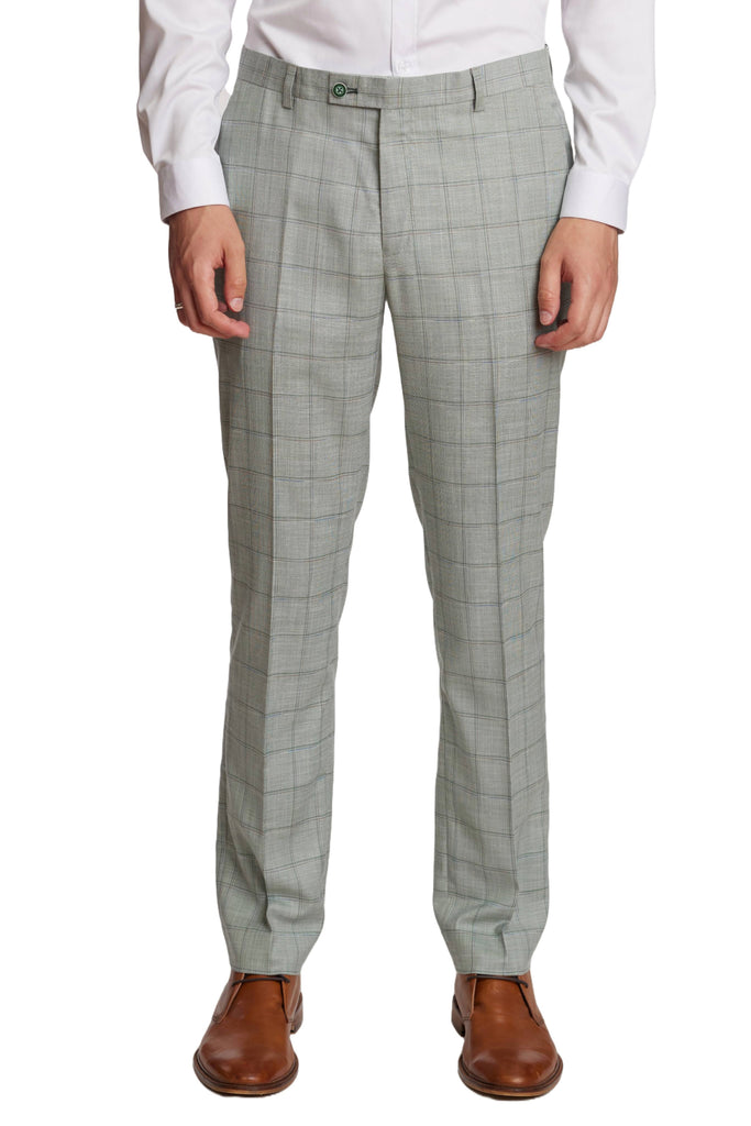 Downing Pants - slim - Green Double Check – Paisley & Gray