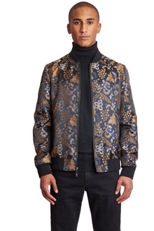  Hyde Bomber Jacket - slim - Black Navy Gold