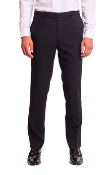  Sloane Tux Pants  - slim - Black Velvet Dots