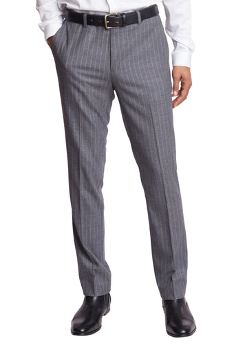 Downing Pants - slim - Lt Grey Pinstripe Flannel