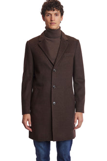  Notch Topcoat - slim - Chocolate Brown Soft Touch