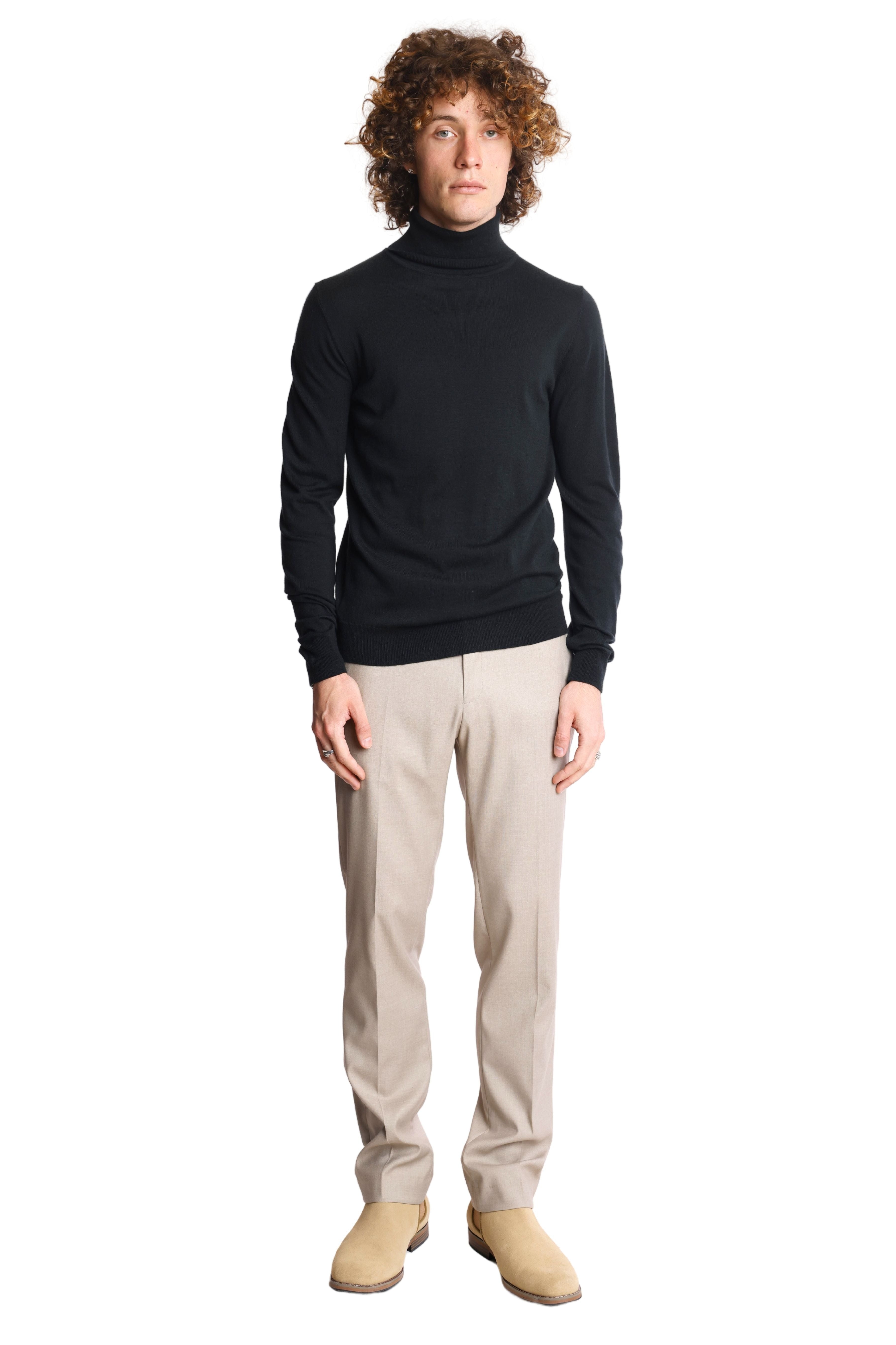 Luxe Fine Gauge Turtleneck - Dark Forest