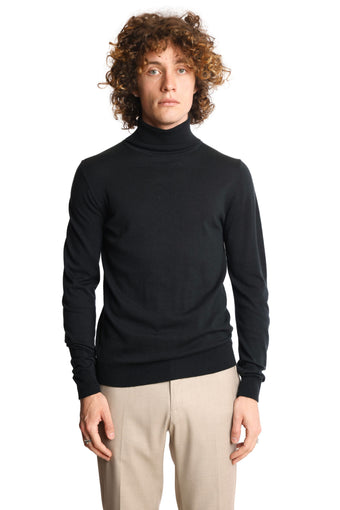 Luxe Fine Gauge Turtleneck - Dark Forest