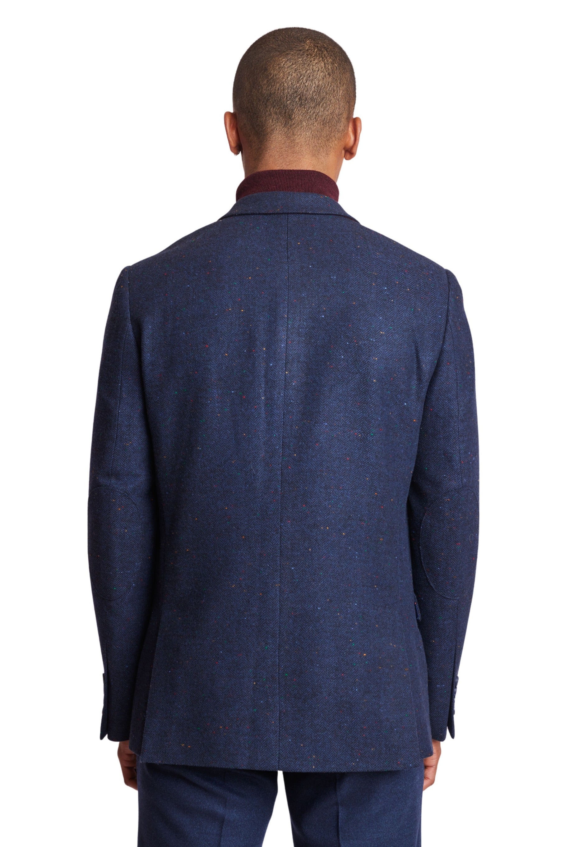 Dover Notch Jacket - slim - Navy fleck Herringbone