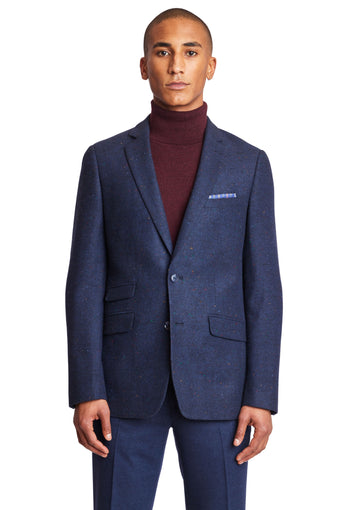 Dover Notch Jacket - slim - Navy fleck Herringbone