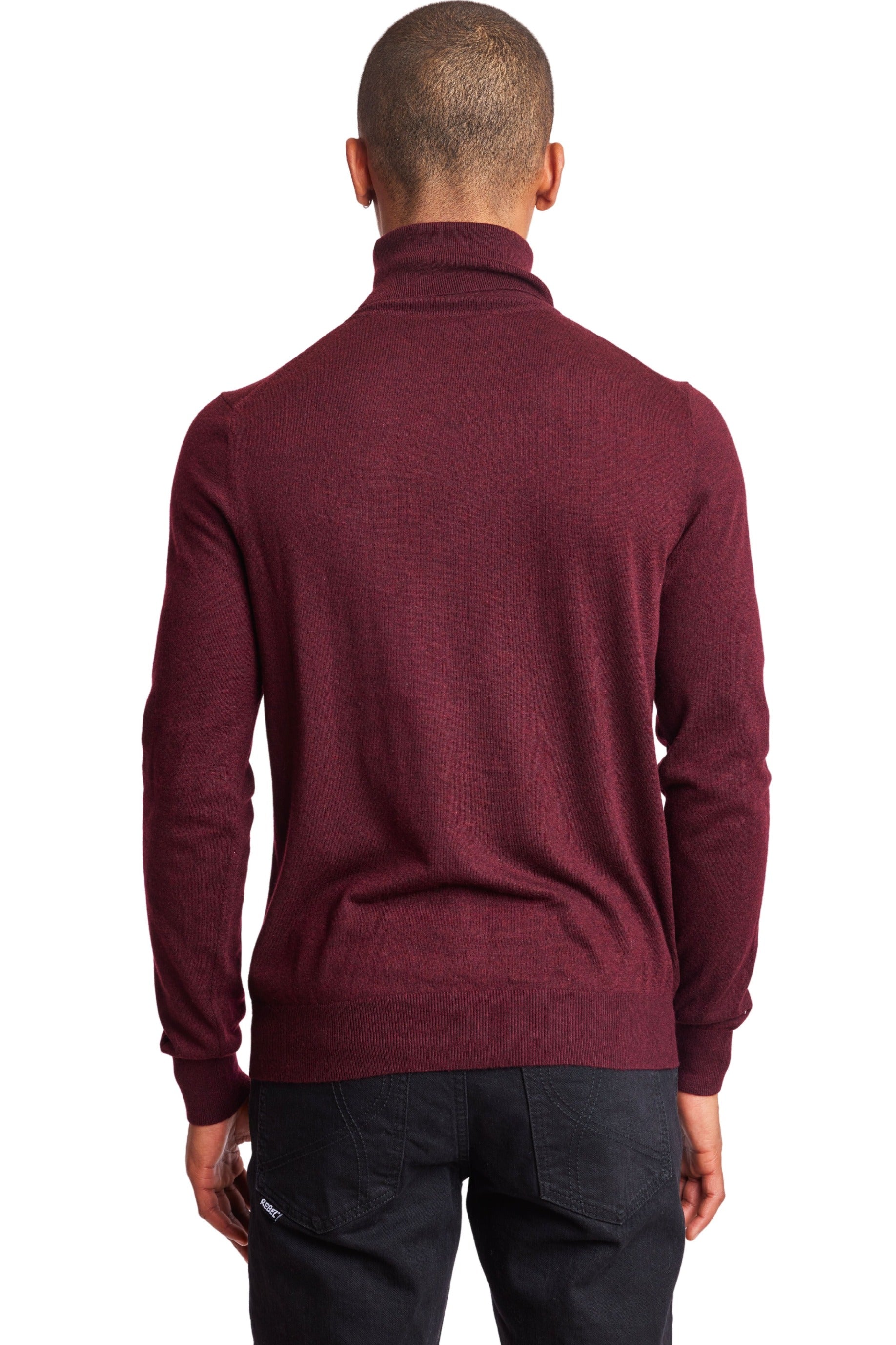 Luxe Fine Gauge Turtleneck - Wine