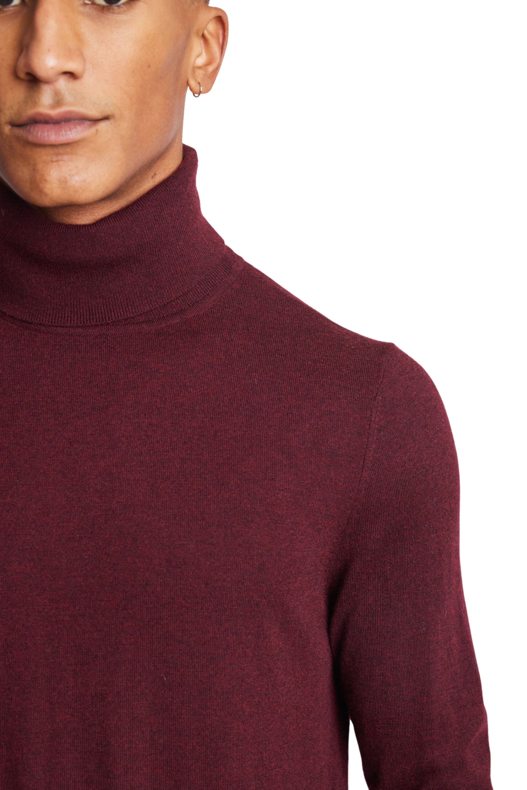 Luxe Fine Gauge Turtleneck - Wine