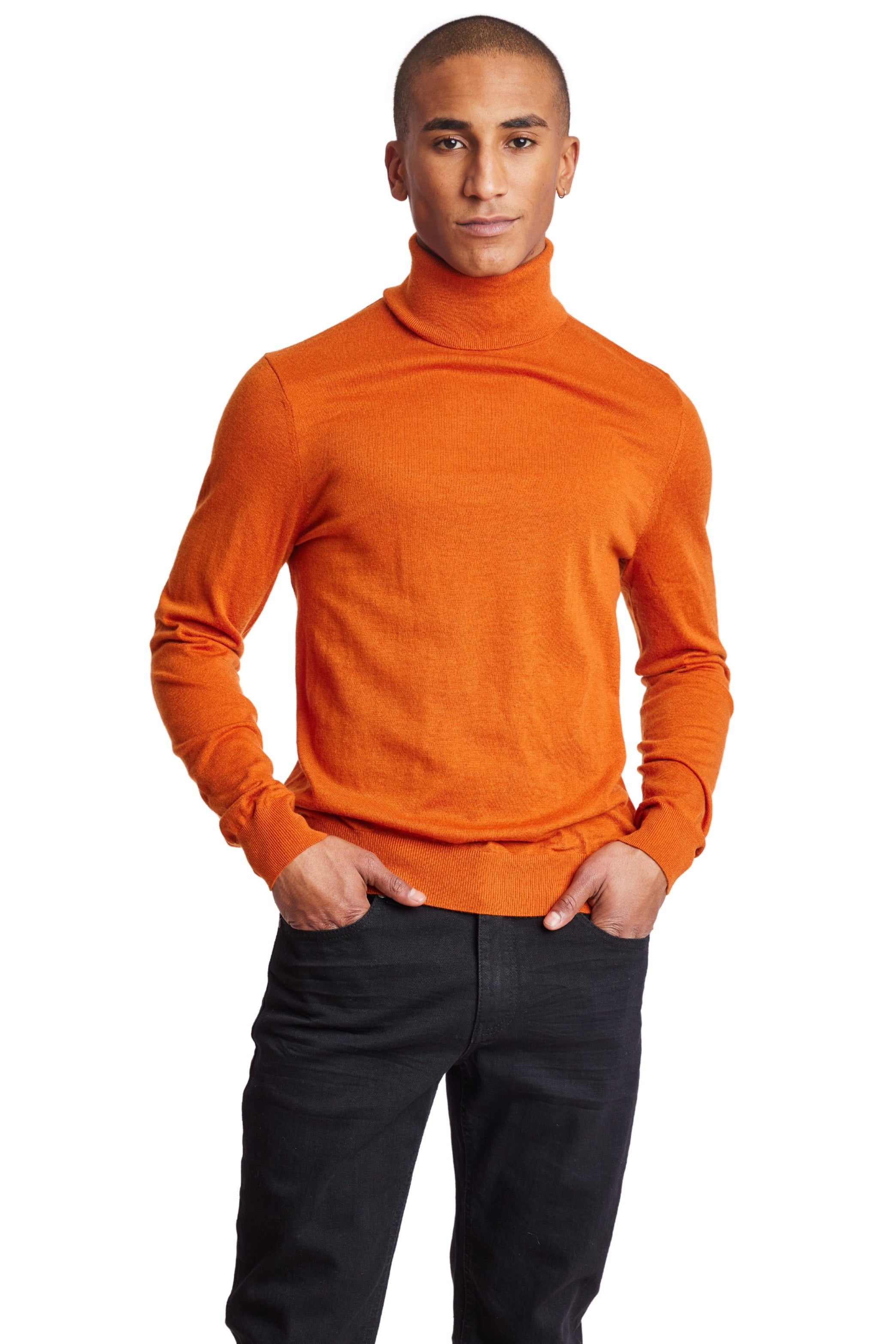 Luxe Fine Gauge Turtleneck - Marmalade