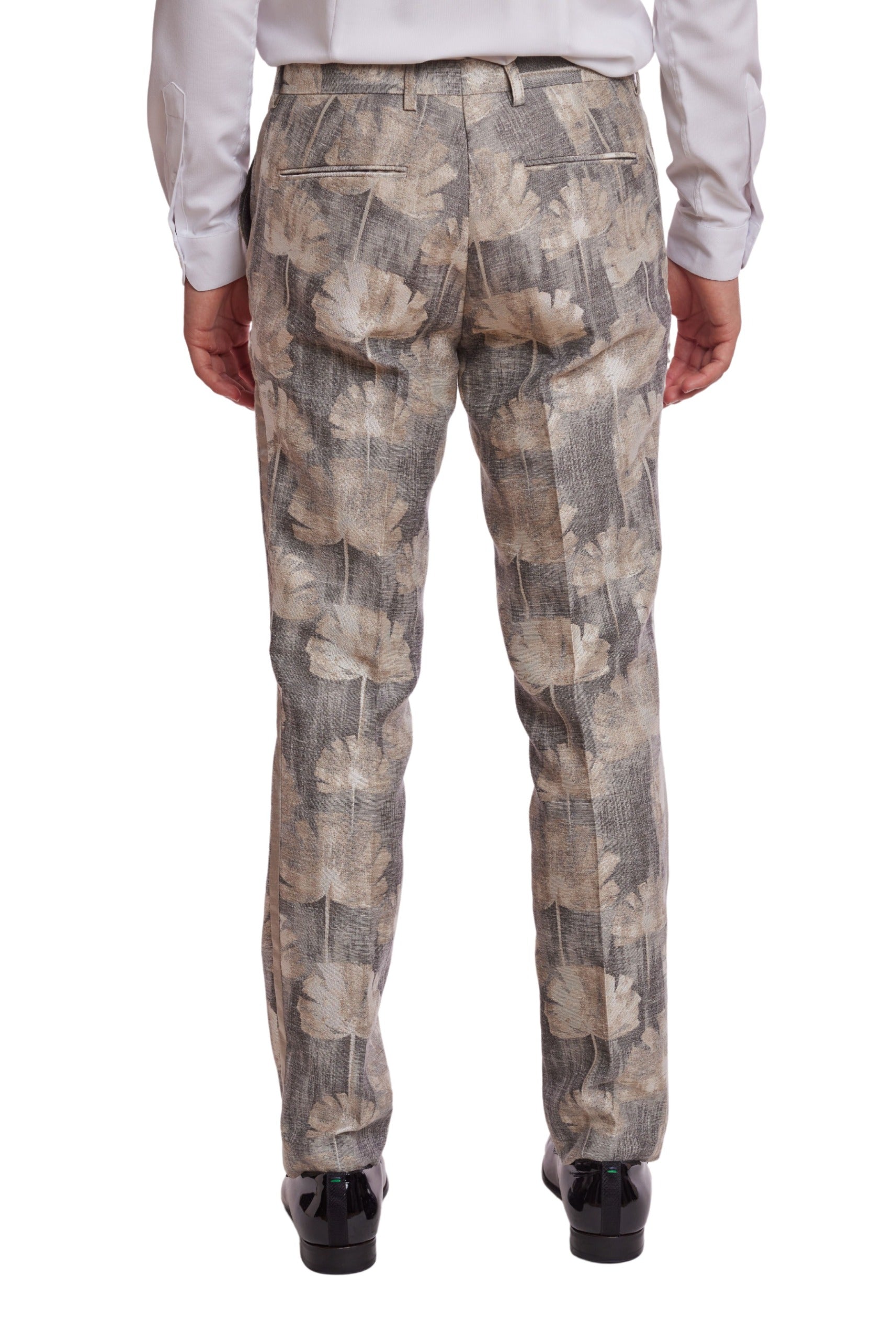 Sloane Tuxedo Pants - slim - Beige Haze Floral