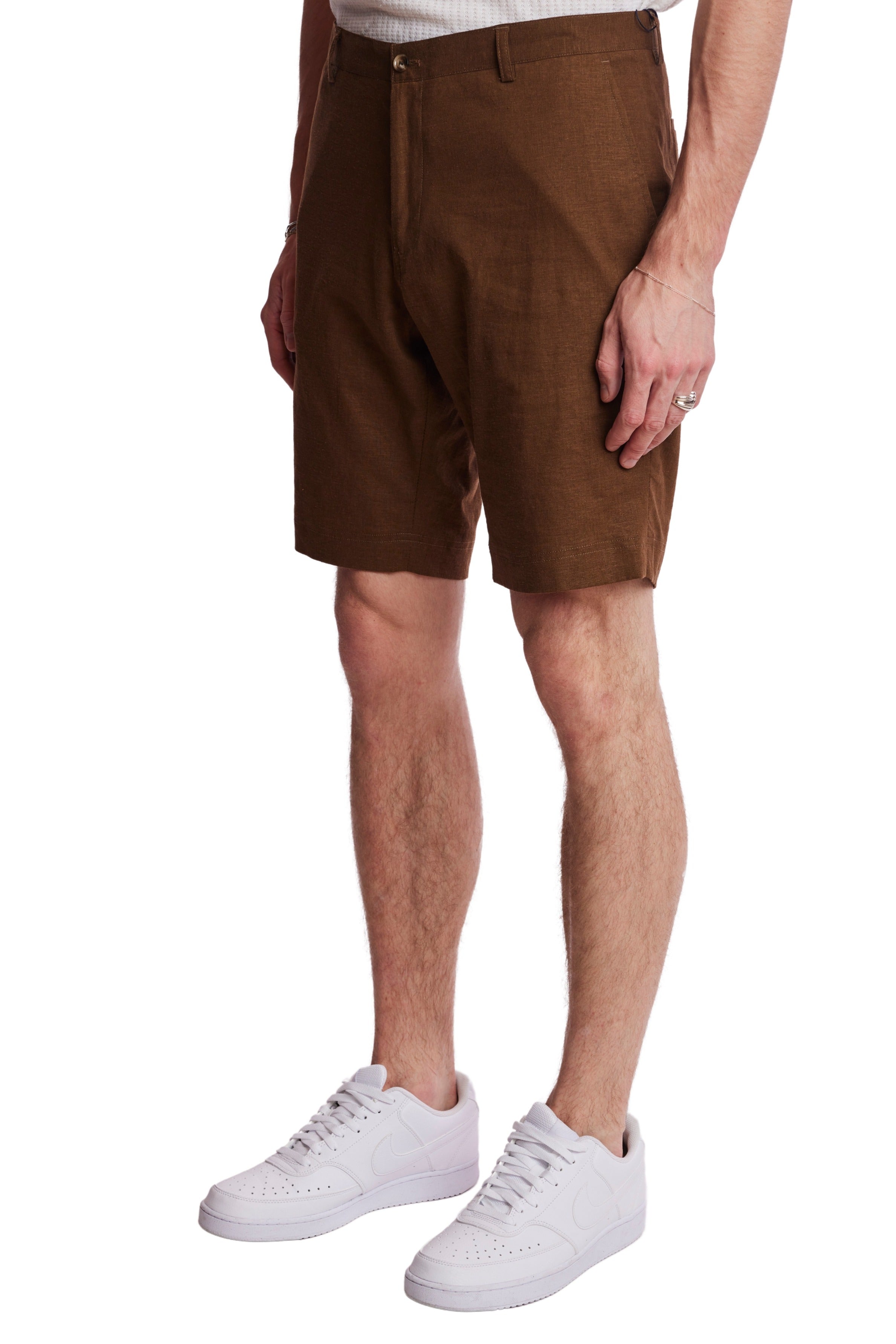 Felix Shorts - slim - Brown Linen