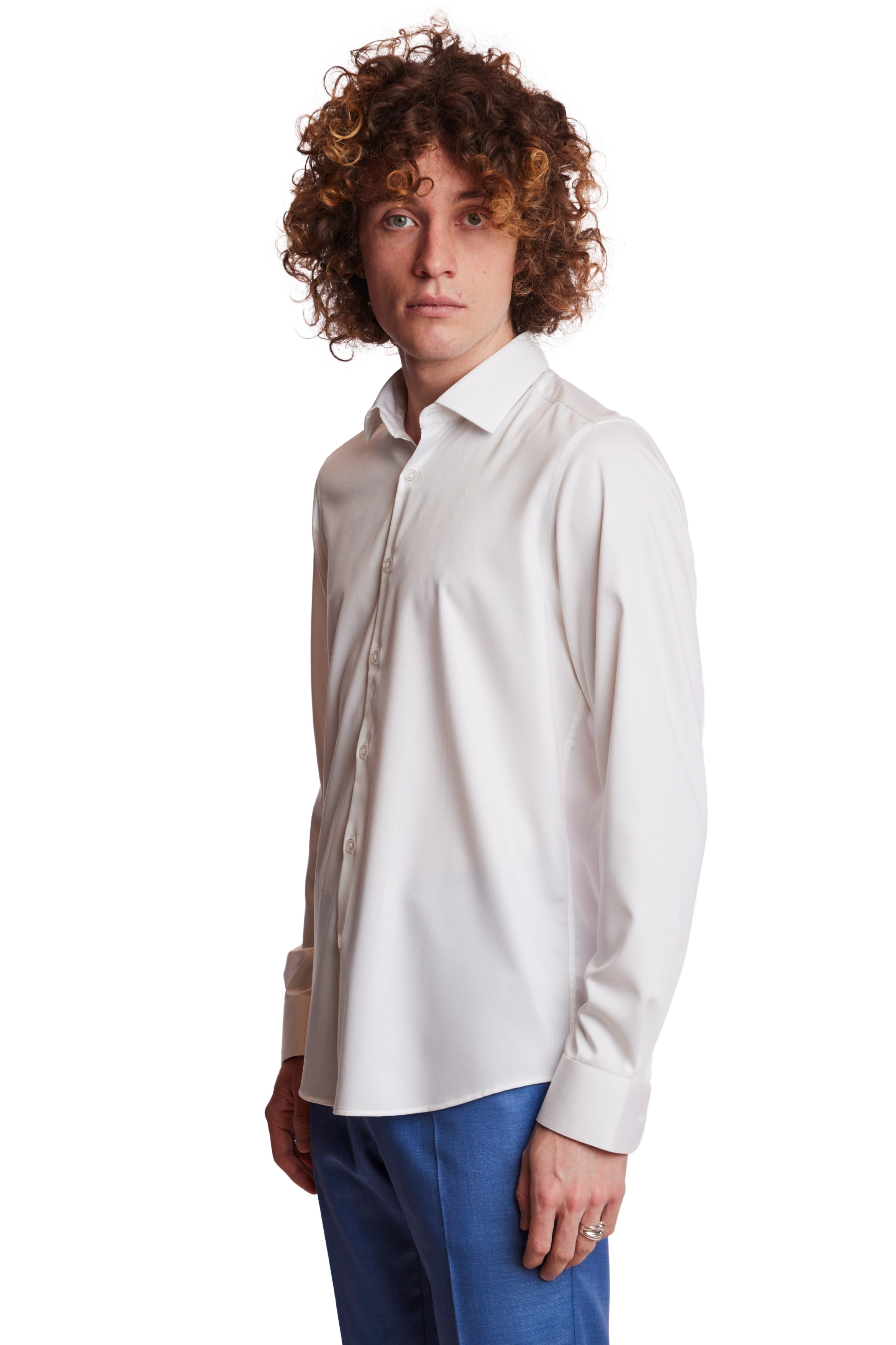 Parker Pointed Collar Shirt - White