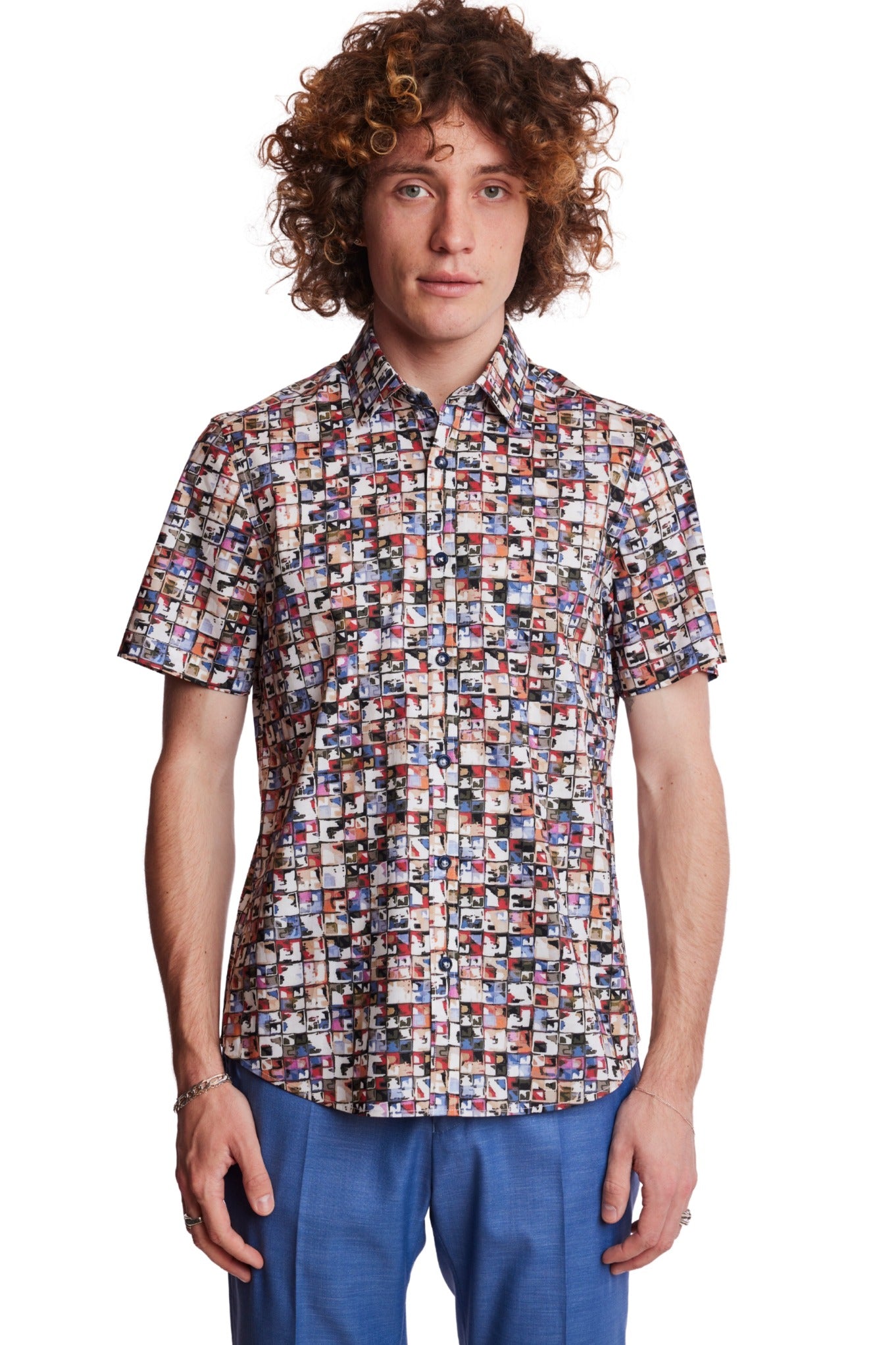 S/S Sawyer shirt - Colorful Squares