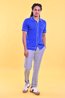  Full Placket Tipped Polo - Royal