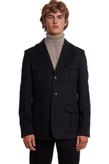  Utility Blazer - slim - Black Soft Touch