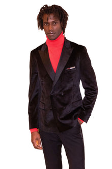  Soho Peak DB Tux Jacket - slim - Pitch Black Velvet