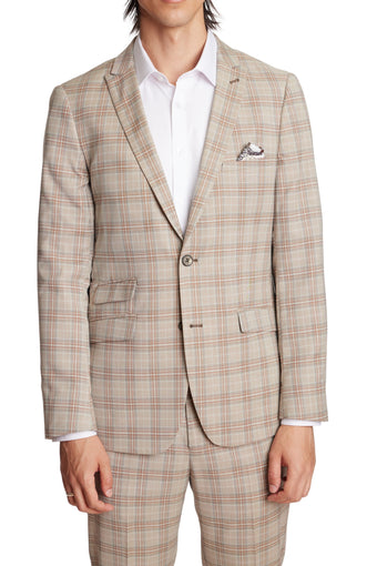 Ashton Peak Jacket - slim - Lt Khaki Check