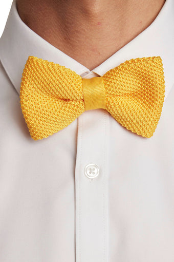 Bradley Knit Bow Tie - Canary