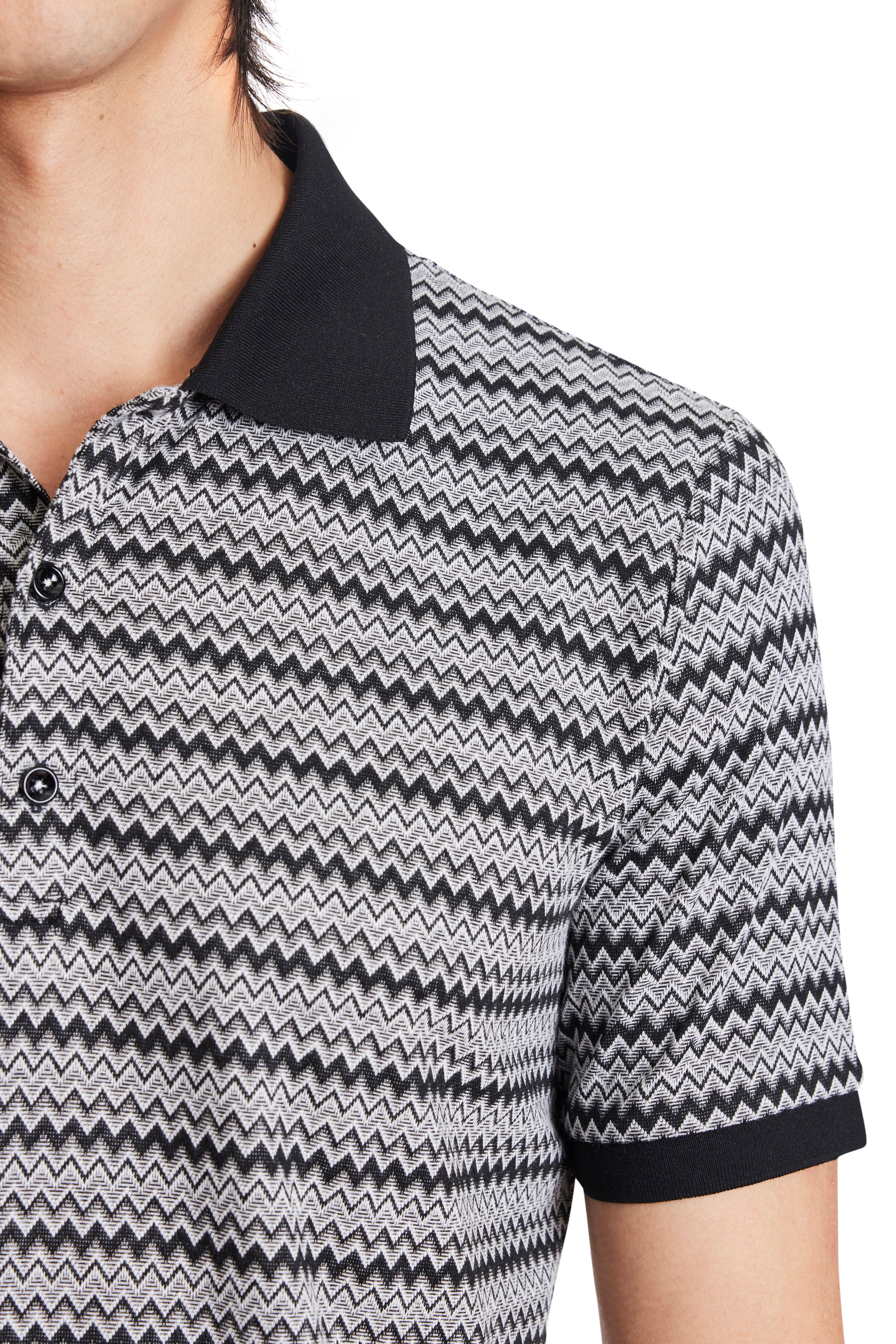 Funday Knit Polo - Black Zigzag – Paisley & Gray